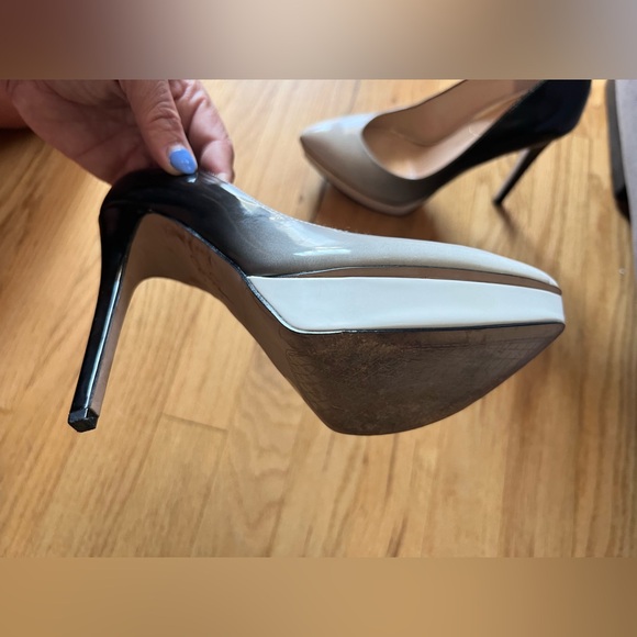 Jessica Simpson ombré black and white platform pointed heels - Picture 14 of 16